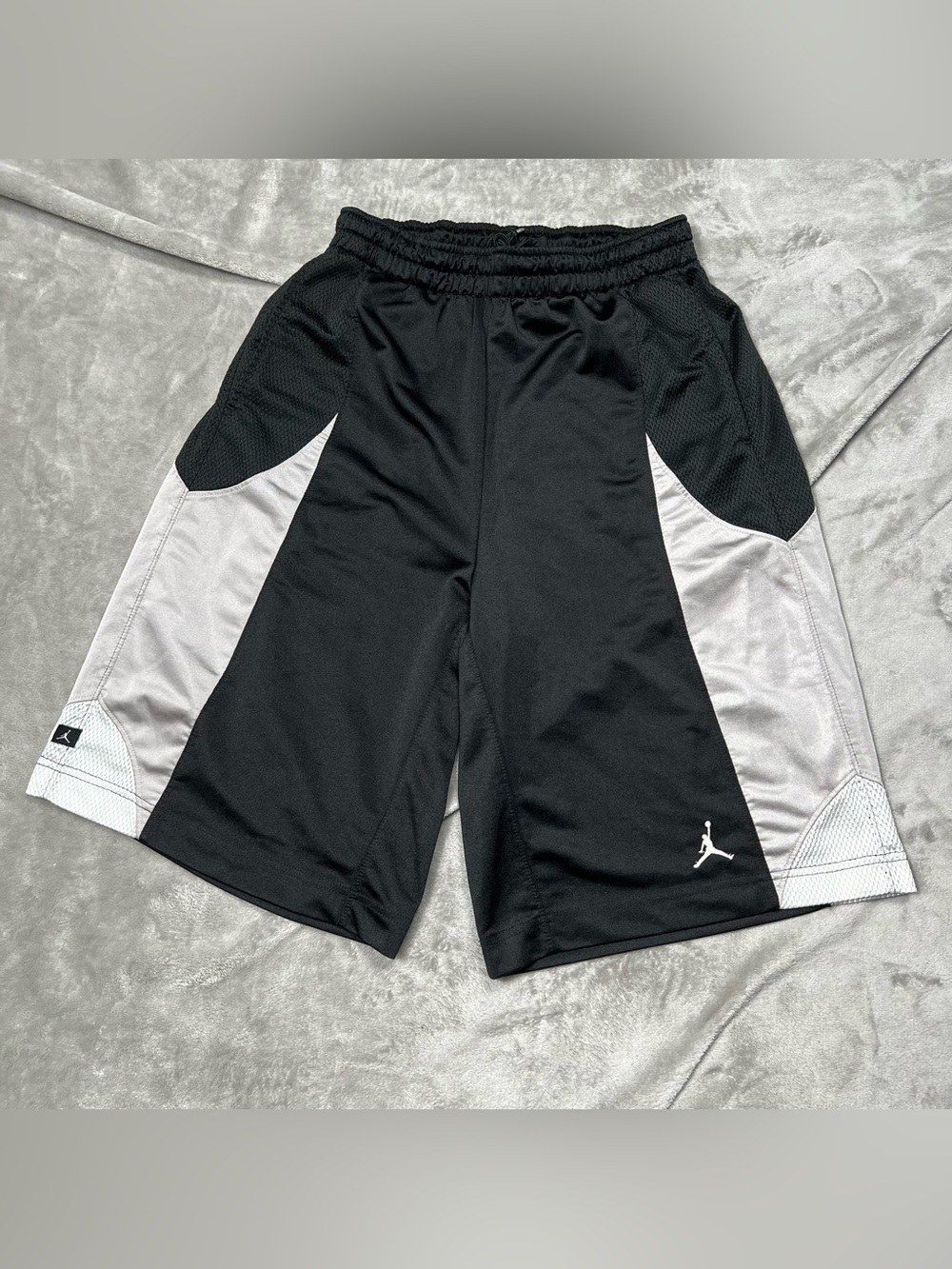 Jordan Durasheen Baggy Shorts Mens M Black Silver Basketball 404309 012